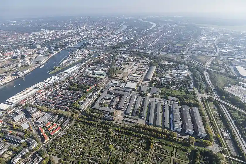 Blick auf Vorderes Woltmershausen 