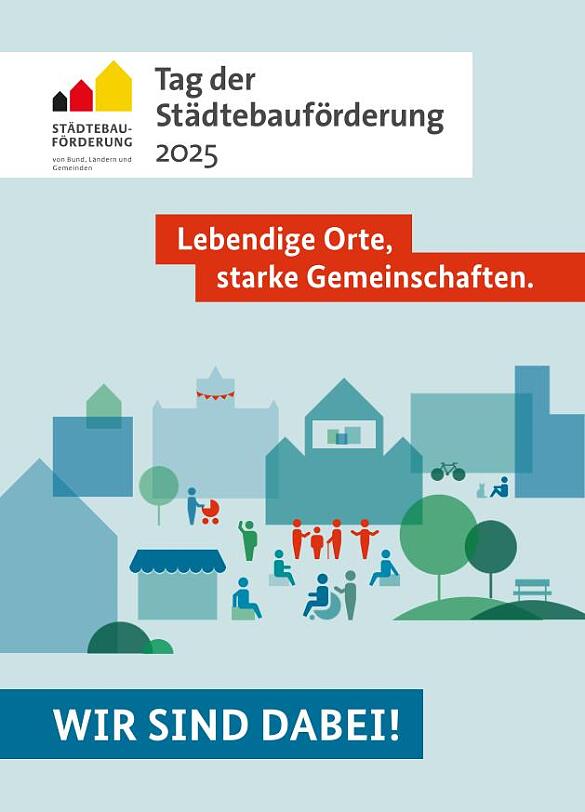 Das Foto zeigt eine Grafik des Tag der Städtebauförderung 2025
