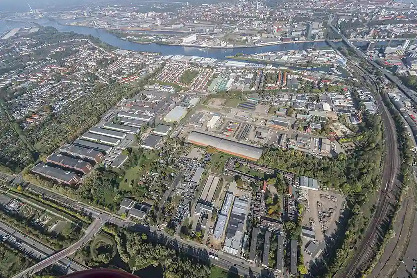Areal Masterplan Vorderes Woltmershausen Luftbild