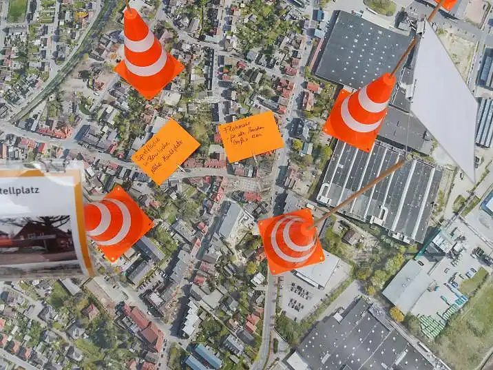 Foto des begehbaren Stadtplans