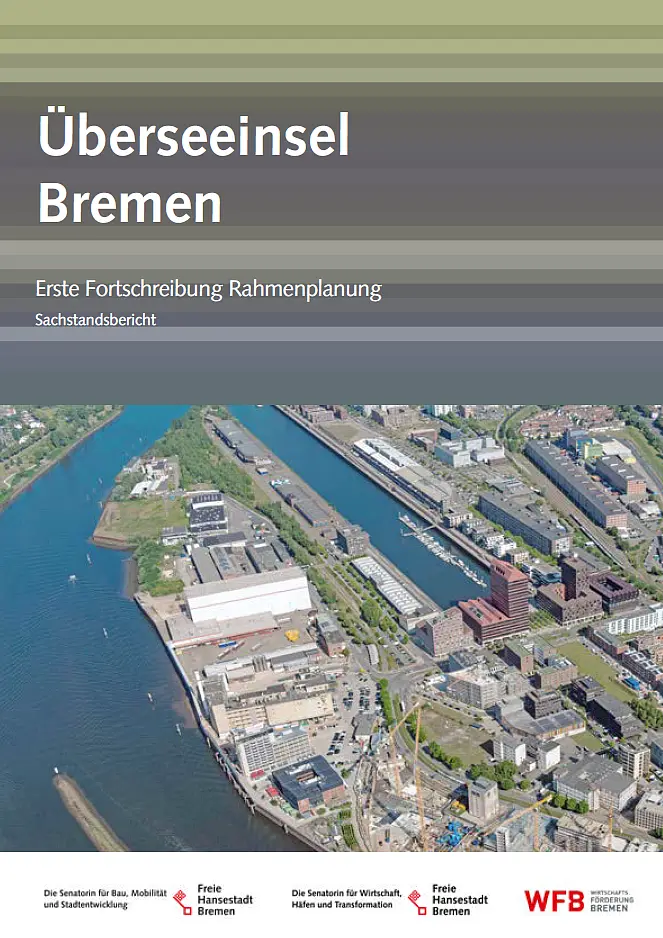 Überseeinsel Bremen Titelseite vom Sachstandsbericht
