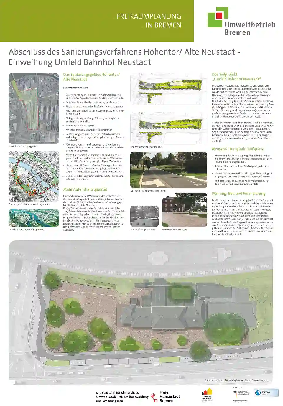 Ein Plakat zum Abschluss des Sanierungsverfahrens 