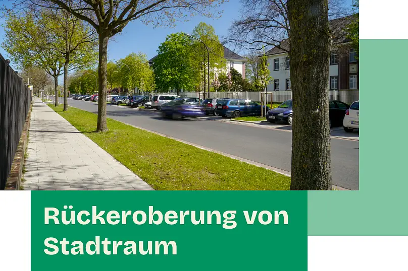 Das Foto zeigt den Straßenraum des Niedersachsendamms nach dem Umbau