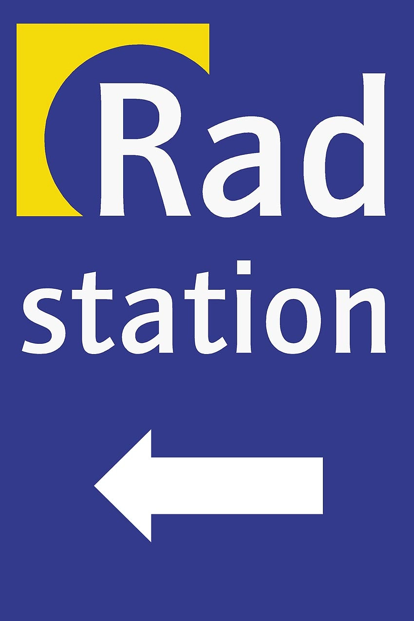 Wegweiser zur Radstation