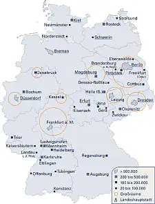 Teilnehmerkommunen SrV 2018