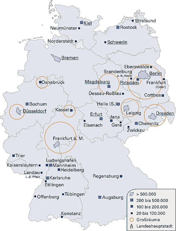 Teilnehmerkommunen SrV 2018