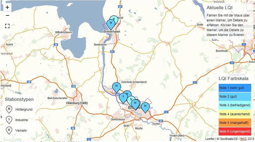 Foto: Startseite Luftmessdaten