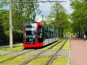 Fahrende Straßenbahn