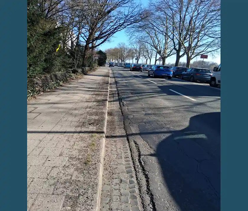 Blick auf die Straße Osterdeich in Richtung Osten
