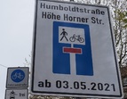 Humboldtstraße – Sackgasse für den Autoverkehr, durchlässig zu Fuß und mit dem Rad