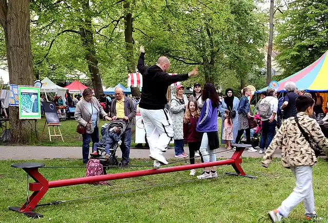 Balancieren auf dem Drahtseil