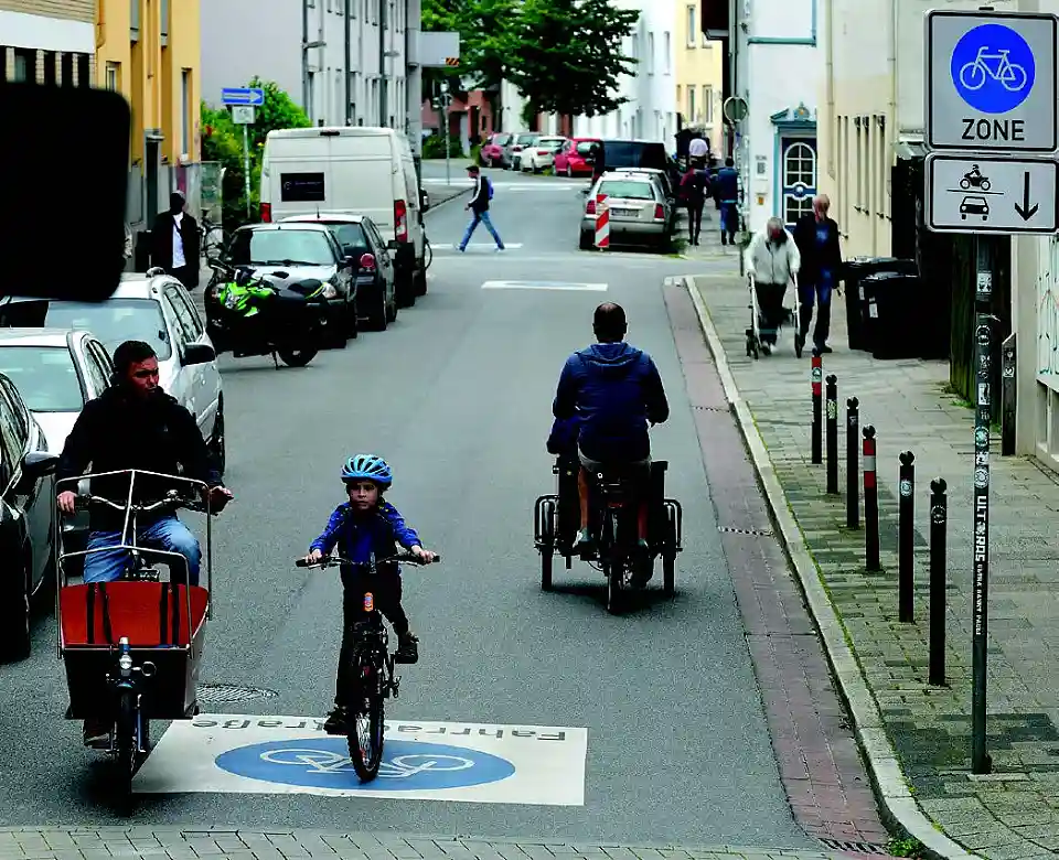 Erste Fahrradzone in Deutschland