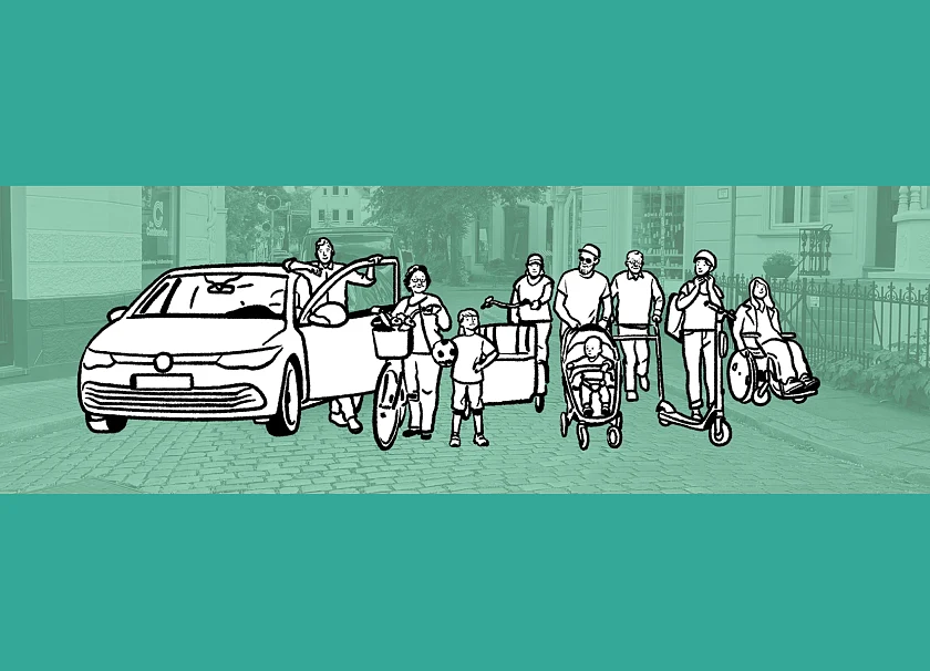Plakat im Zuge des Projektes Neuordnung des Parkens in Bremen