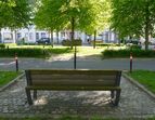 Bankblick über den Platz zum Buntentorsteinweg