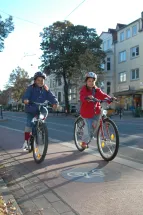 Radfahrstreifen in der Wachmannstraße. Quelle: H. Grundey
