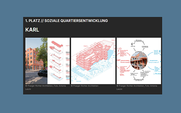 Screenshot der Website polis Award 2025, das das Gewinner-Projekt KARL zeigt.