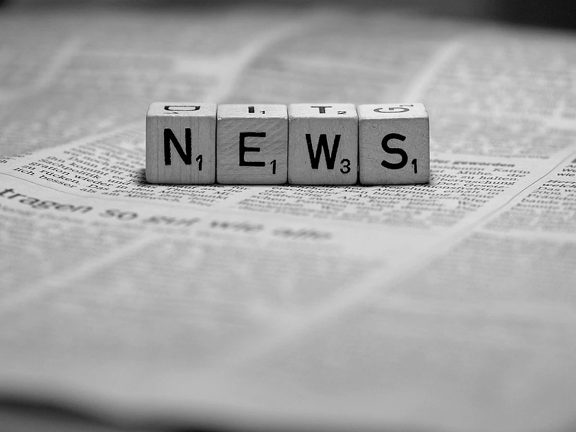 Das Wort News als Wortwürfel