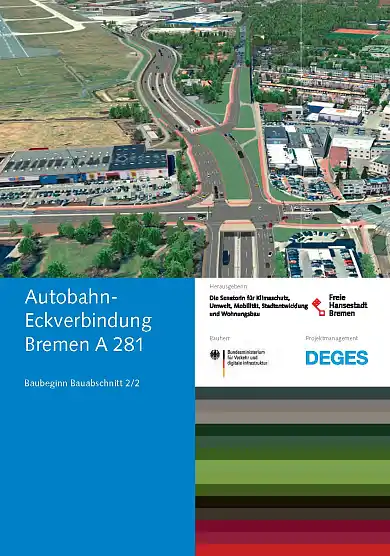 Titelbild der Broschüre zum Baubeginn des BA 2/2 der A281