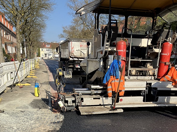 Arbeiten an der Bromberger Straße