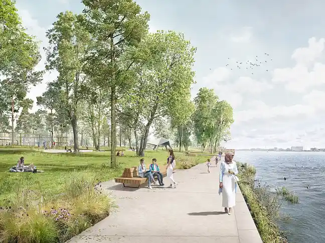 Visualisierung des Entwurfs zur neugestaltung der Bahrsplate.