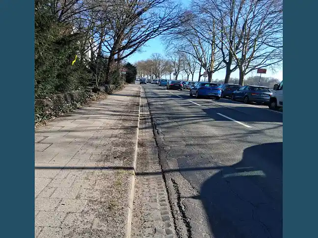 Blick auf die Straße Osterdeich in Richtung Osten