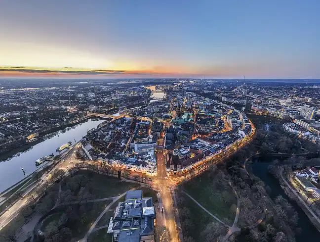 Blick auf Bremens City