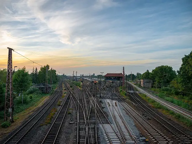 Gleisschienen beim Bremer Bahnhof
