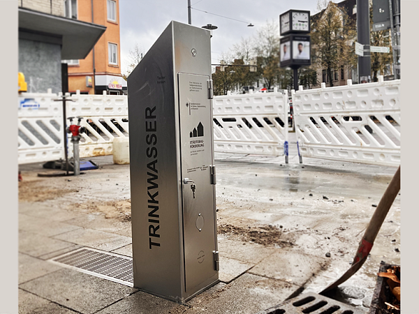Bild des neuen Trinkwasserbrunnens am Hans-Koschnick-Platz